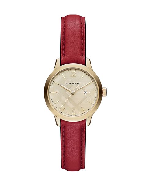 burberry watch red band|Burberry watch bands for women.